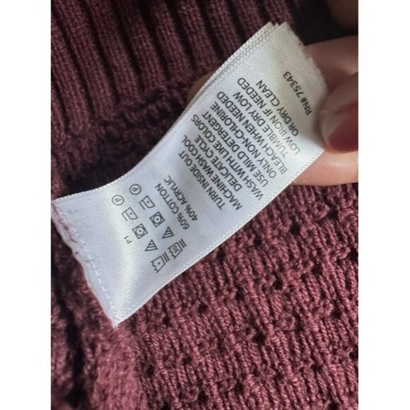 Ethan Pierce Mens Button Detail Knit Long Sleeve Pull Over Burgundy Size Small - Picture 8 of 14